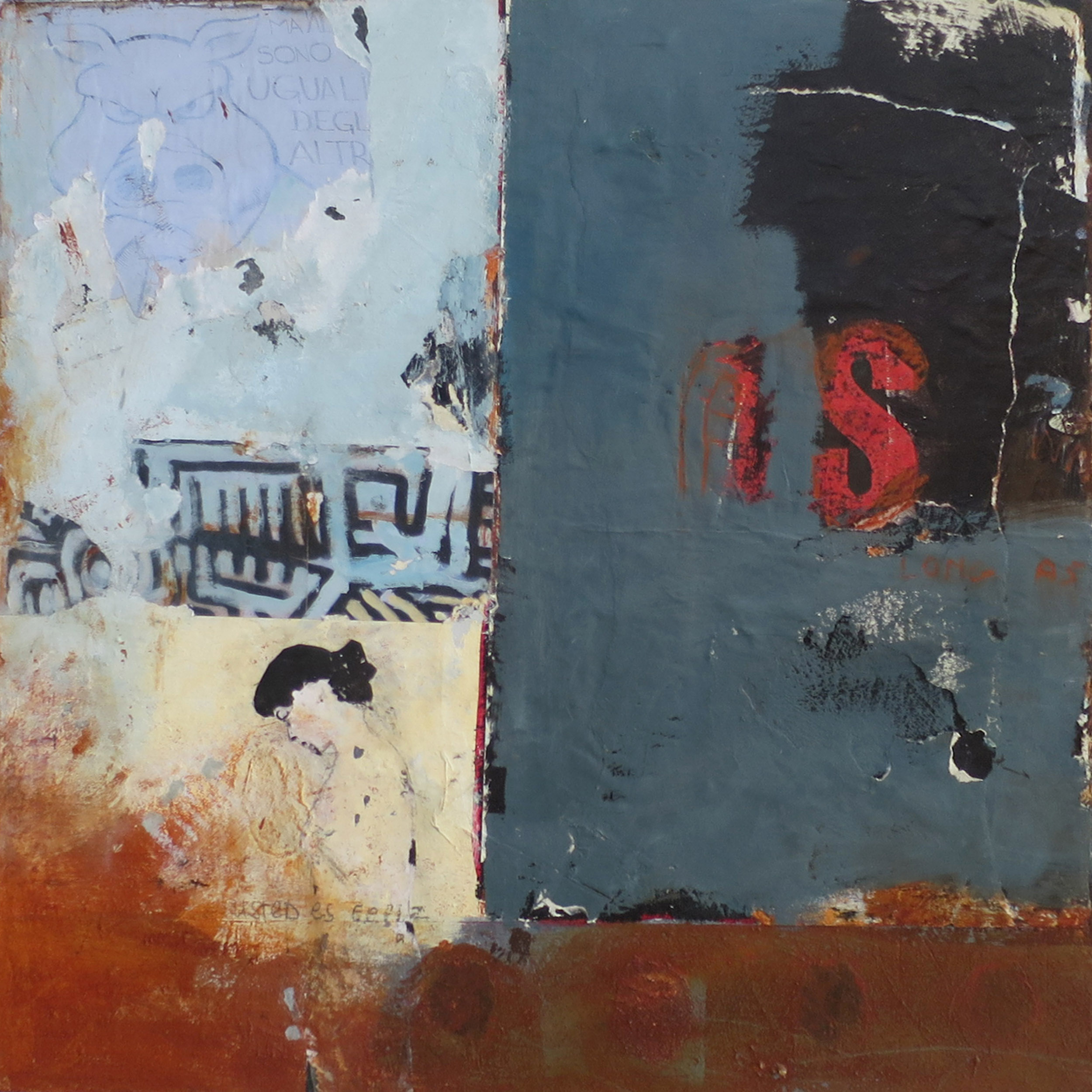 Alcuni_sono_piú_uguali_-_40x40_-_mixed_technique_on_wood
