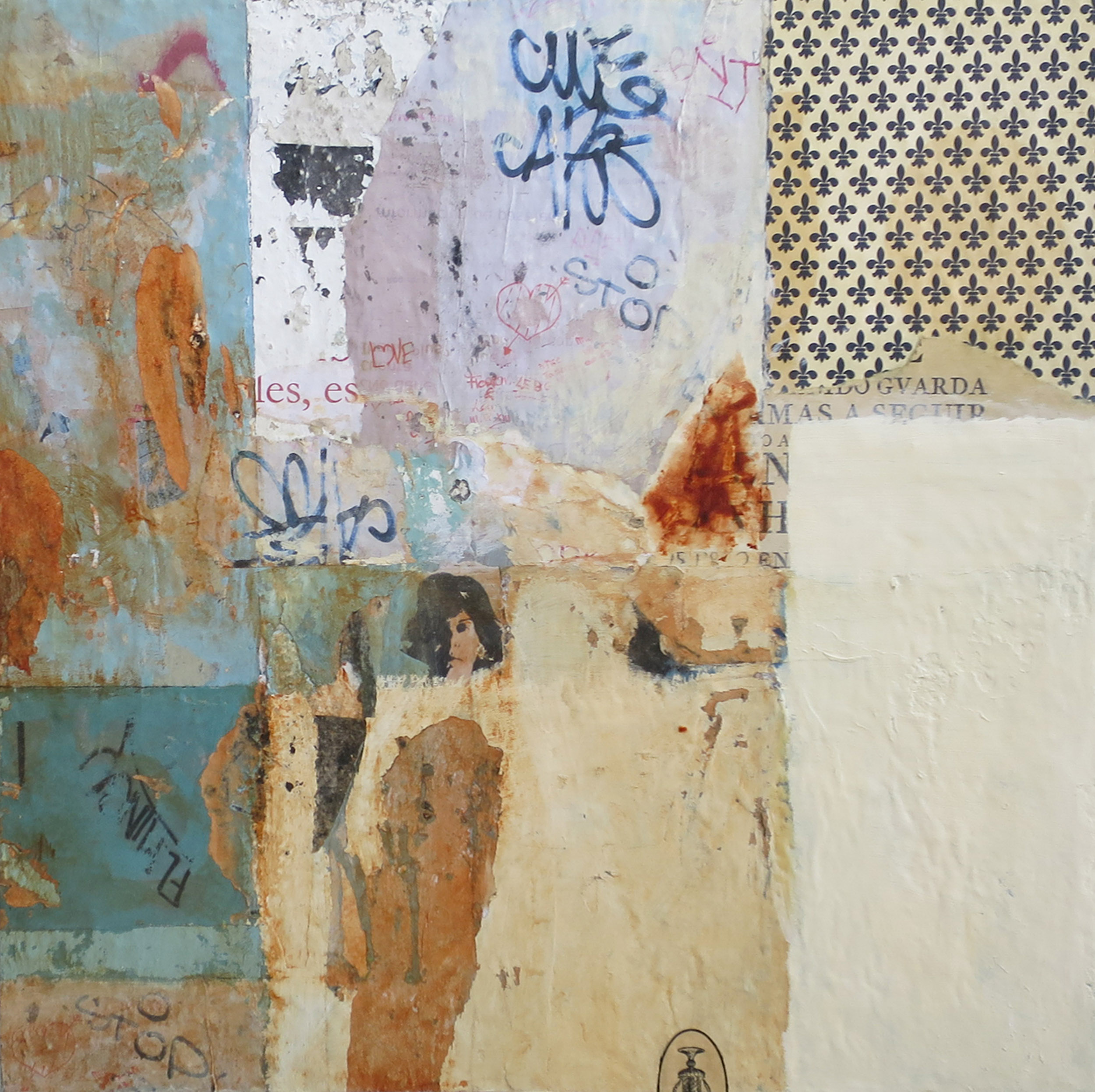 Stop-3_40x40_-_mixed_technique_on_wood